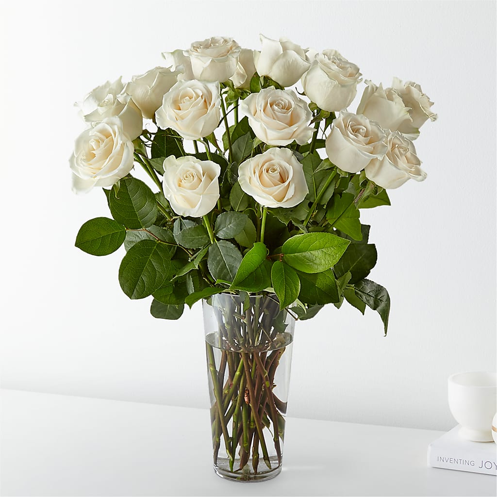 Long Stem White Rose Bouquet – MARY'S GIFT SHOP, Watsonville CA