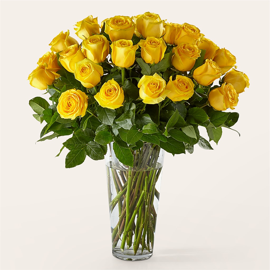 Long Stem Yellow Rose Bouquet – MARY'S GIFT SHOP, Watsonville CA