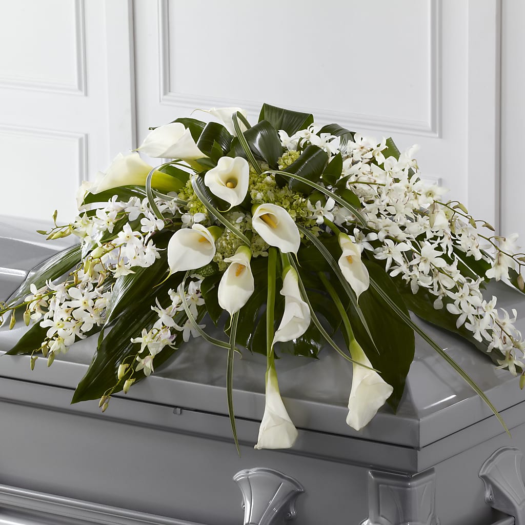 Angel Wings Casket Spray – MARY'S GIFT SHOP, Watsonville CA