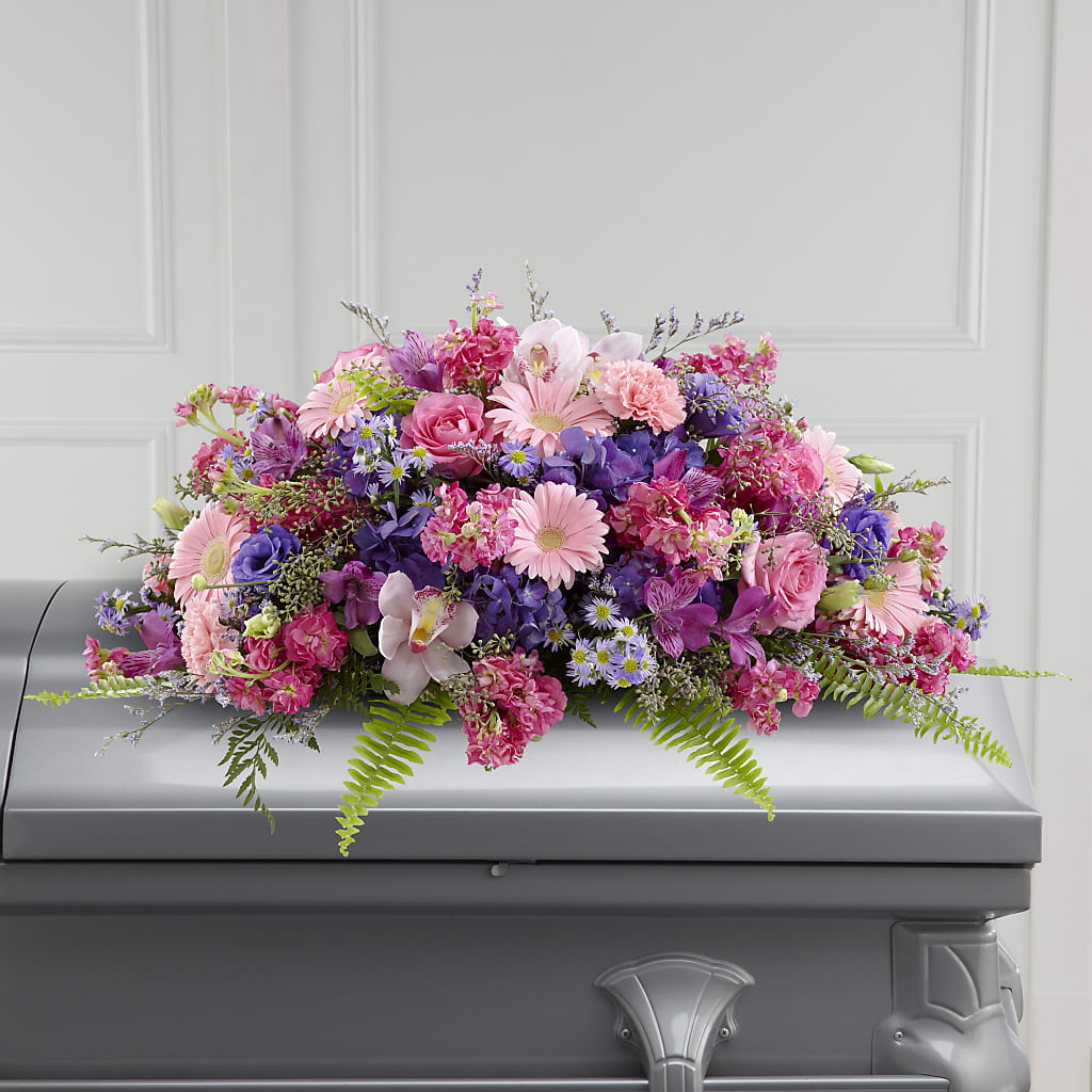 Glorious Garden Casket Spray – MARY'S GIFT SHOP, Watsonville CA