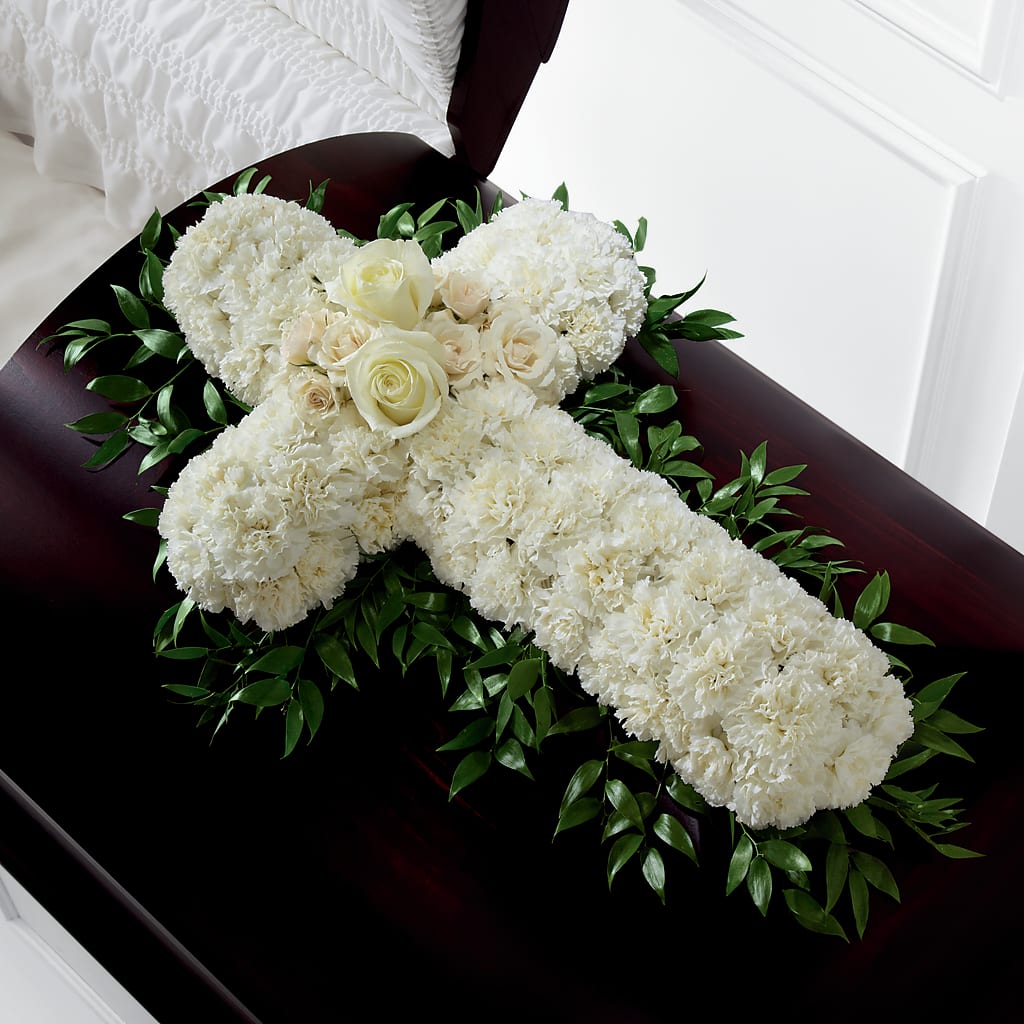 Peaceful Memories Casket Spray (Standard) – MARY'S GIFT SHOP, Watsonville CA