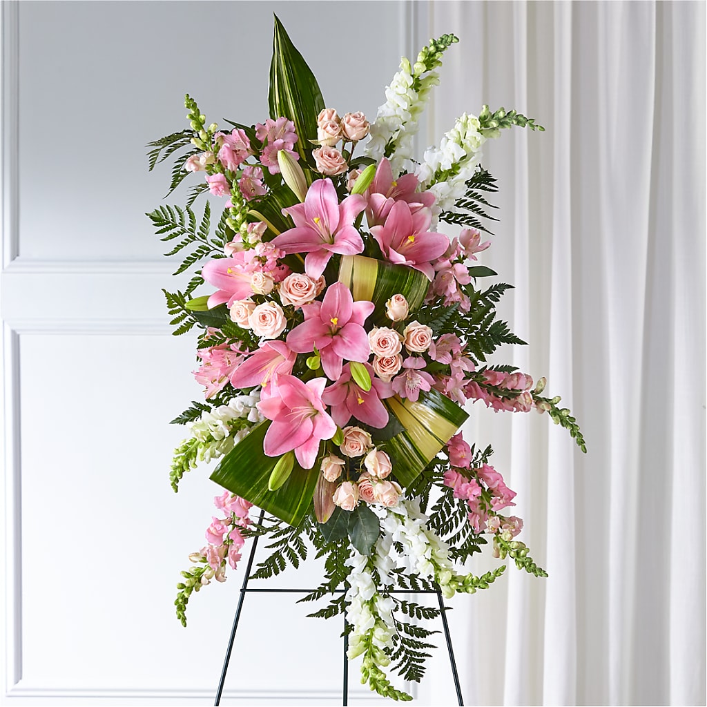 Elegant Embrace Standing Spray – MARY'S GIFT SHOP, Watsonville CA