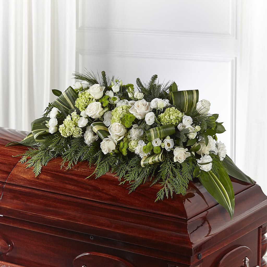 Hopeful Gesture Casket Spray – MARY'S GIFT SHOP, Watsonville CA