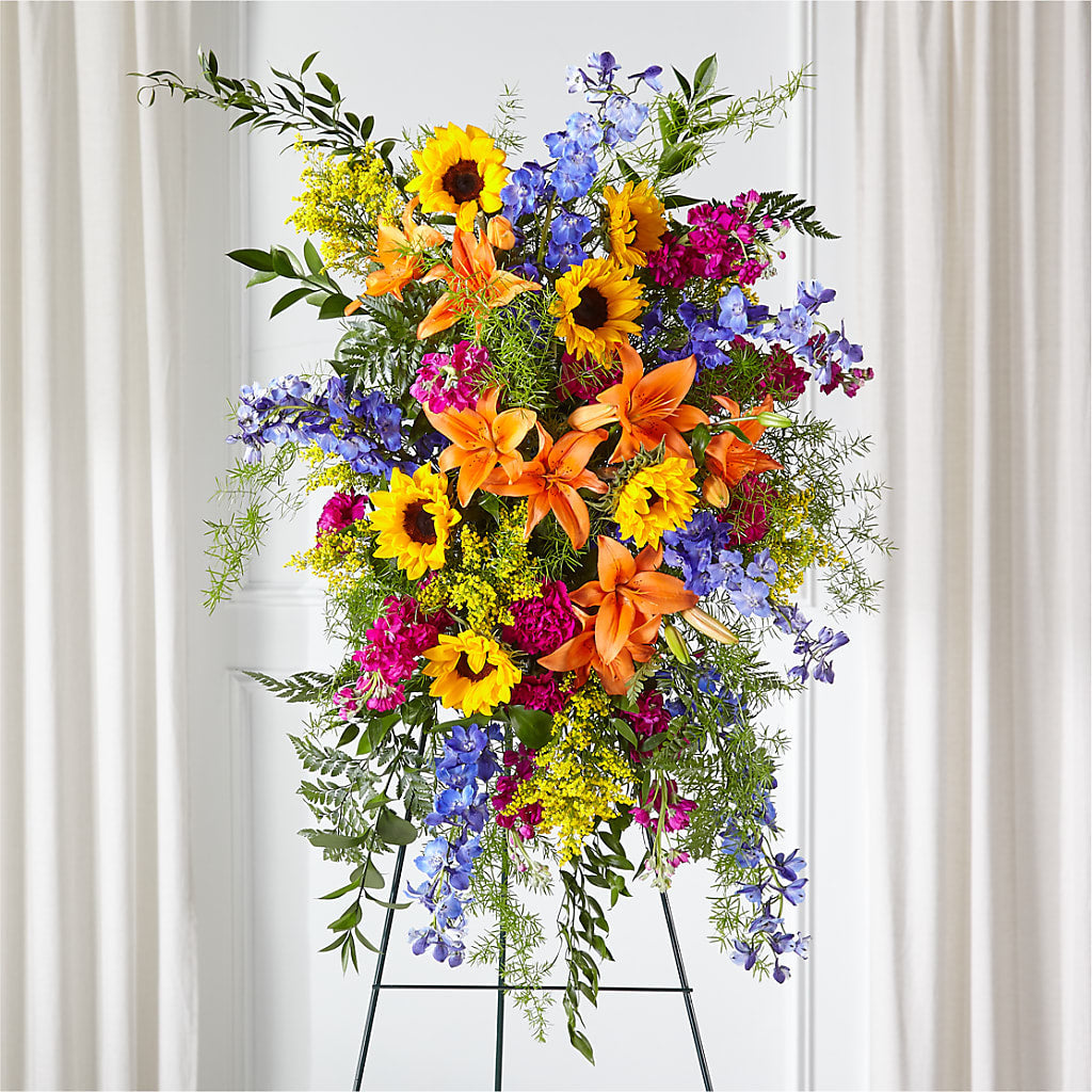Sunlit Memories Standing Spray (Standard) – MARY'S GIFT SHOP, Watsonville CA
