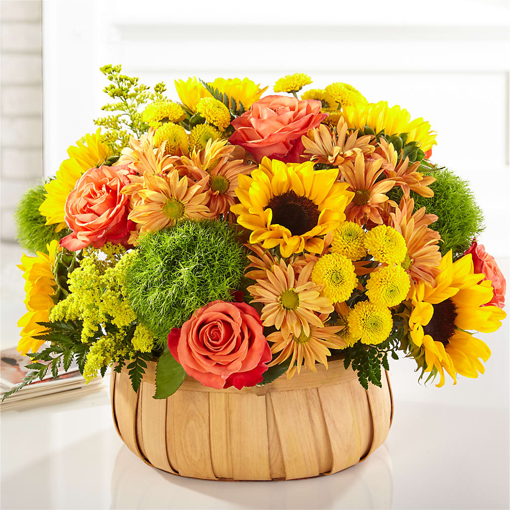 Harvest Sunflower Basket – MARY'S GIFT SHOP, Watsonville CA