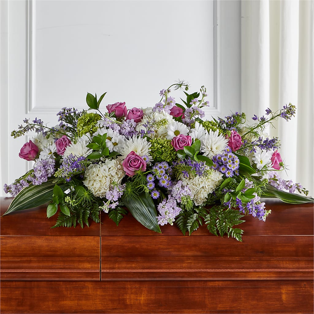 Meadows of Serenity Casket Spray – MARY'S GIFT SHOP, Watsonville CA