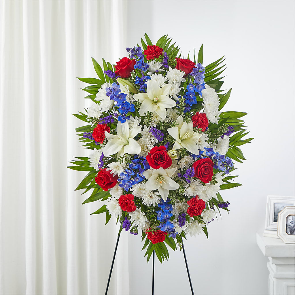 Cherished Service Standing Spray – MARY'S GIFT SHOP, Watsonville CA