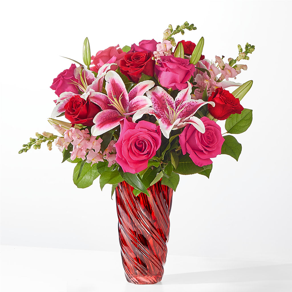 Always You Bouquet with Luxe Swirl Vase – MARY'S GIFT SHOP, Watsonville CA