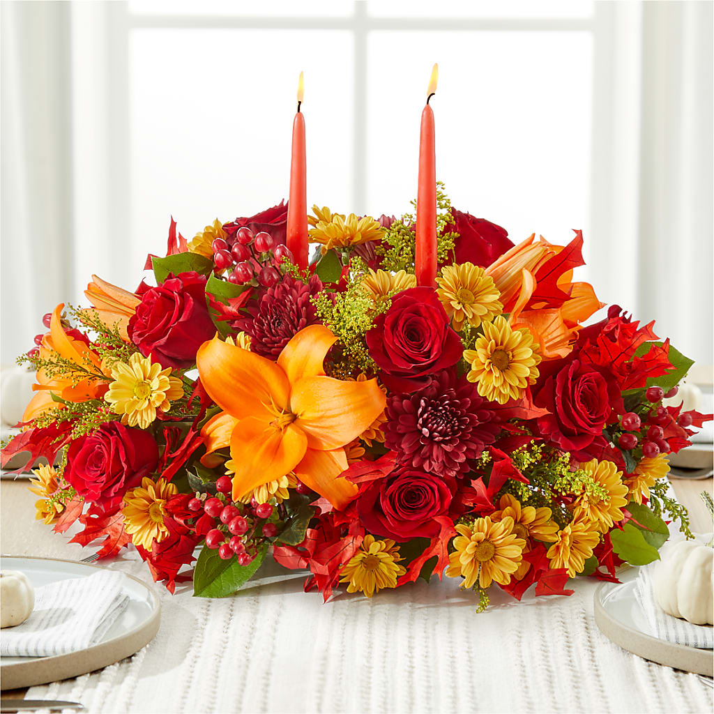 Autumn's Embrace Centerpiece – MARY'S GIFT SHOP, Watsonville CA