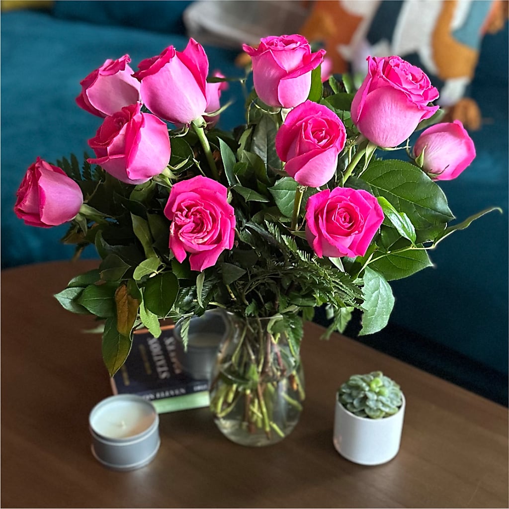 Long Stem Pink Rose Bouquet – MARY'S GIFT SHOP, Watsonville CA