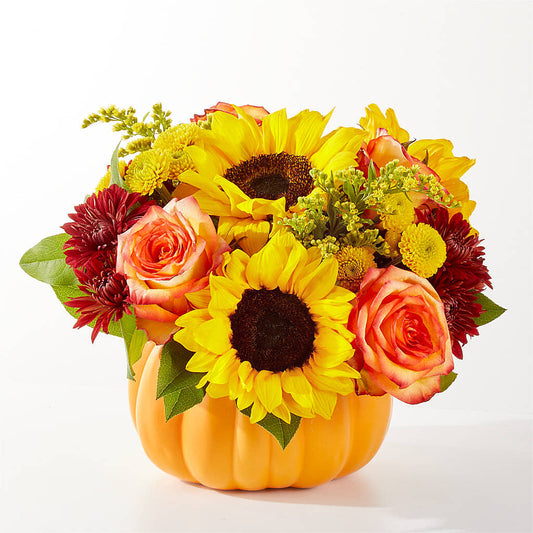 Golden Gourd Pumpkin Bouquet – MARY'S GIFT SHOP, Watsonville CA