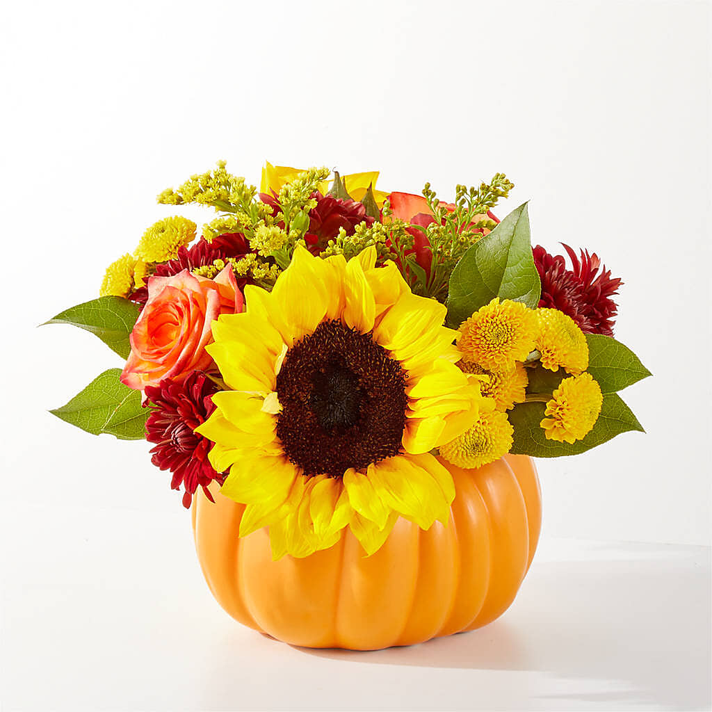 Golden Gourd Pumpkin Bouquet – MARY'S GIFT SHOP, Watsonville CA