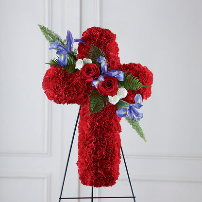 Faithful Hero Floral Cross – MARY'S GIFT SHOP, Watsonville CA