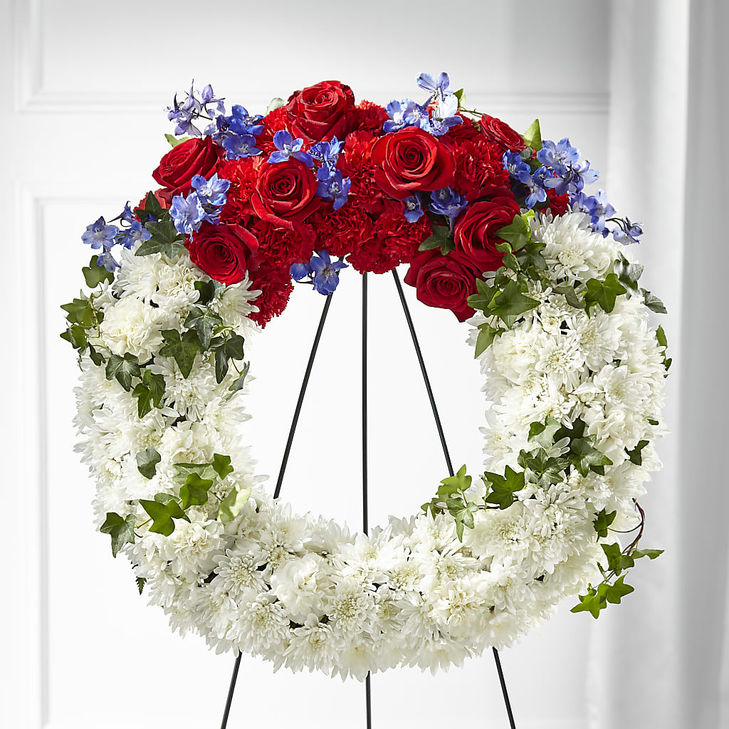 Patriotic Passion Wreath – MARY'S GIFT SHOP, Watsonville CA