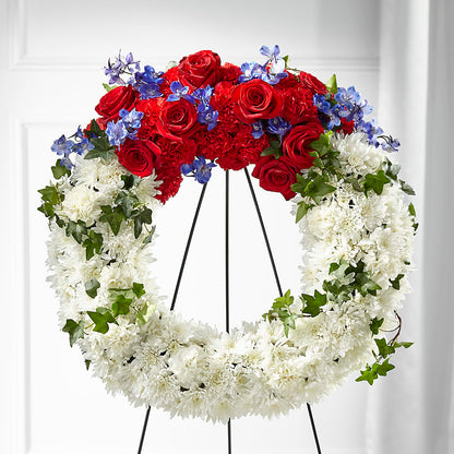 Patriotic Passion Wreath – MARY'S GIFT SHOP, Watsonville CA