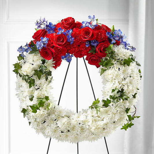 Patriotic Passion Wreath – MARY'S GIFT SHOP, Watsonville CA