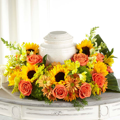 Faithful Sunflower Cremation Adornment – MARY'S GIFT SHOP, Watsonville CA