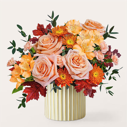Spiced Latte Bouquet with Ivory Vase – MARY'S GIFT SHOP, Watsonville CA