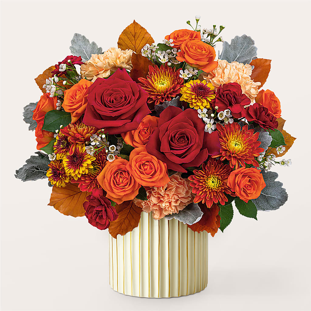Merlot Bouquet with Ivory Vase – MARY'S GIFT SHOP, Watsonville CA