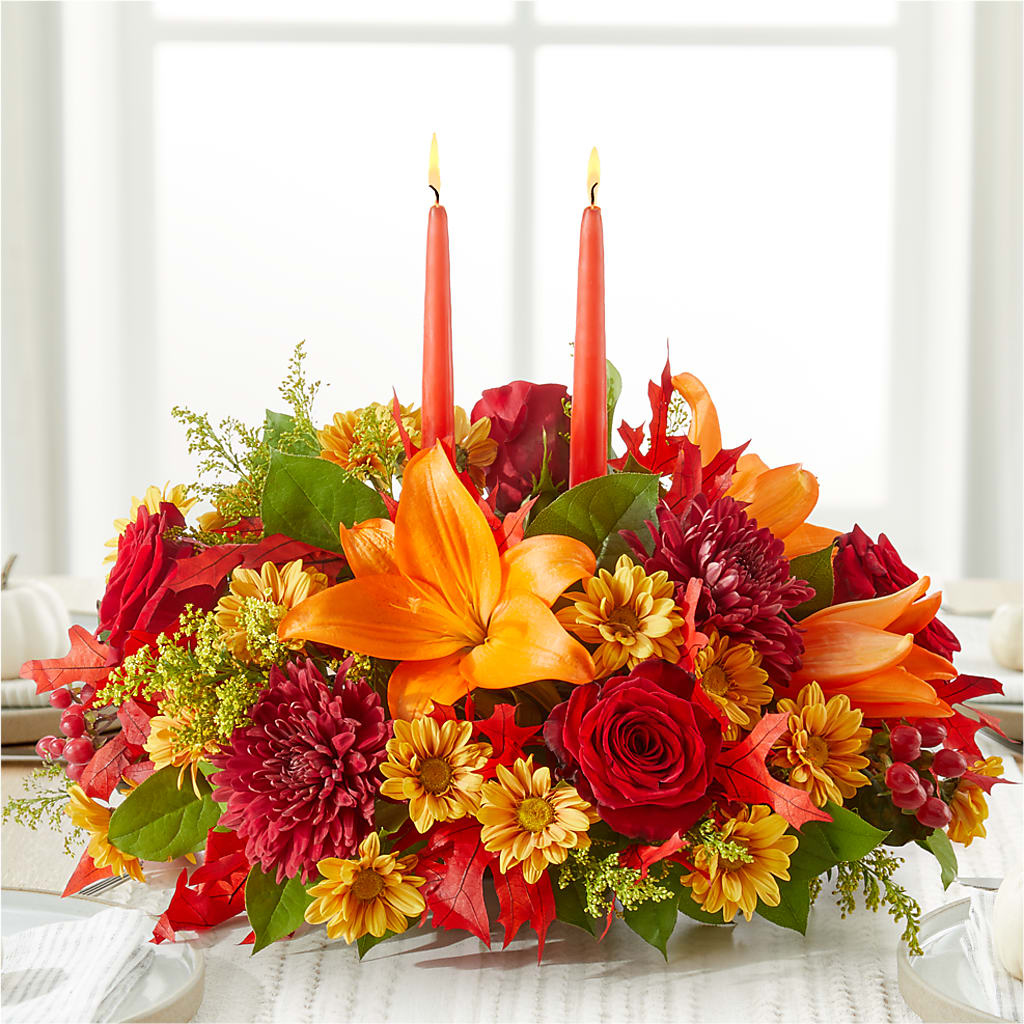 Autumn's Embrace Centerpiece – MARY'S GIFT SHOP, Watsonville CA