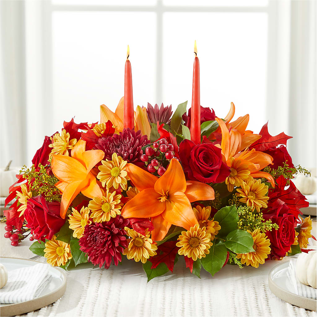 Autumn's Embrace Centerpiece – MARY'S GIFT SHOP, Watsonville CA