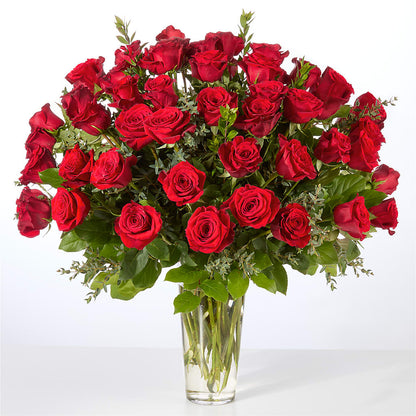 Forever Yours Fifty Stem Red Rose Bouquet – MARY'S GIFT SHOP, Watsonville CA